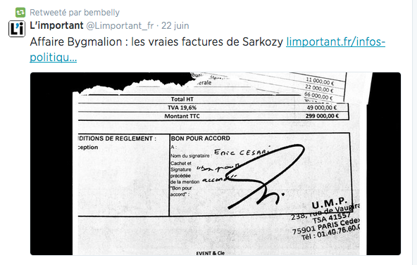 Facture Sarkozy