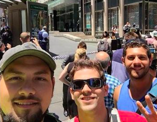 Selfie honte Sydney Prise otages