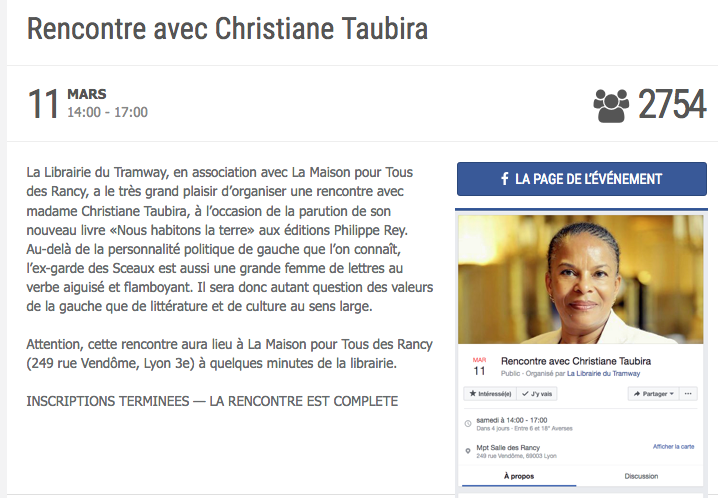 Rencontre avec Christiane Taubira Lyon